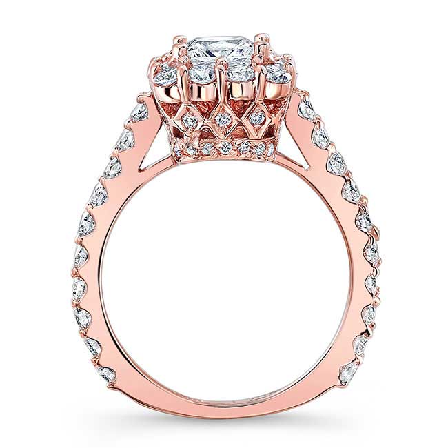  Rose Gold Moissanite Princess Ring Image 2