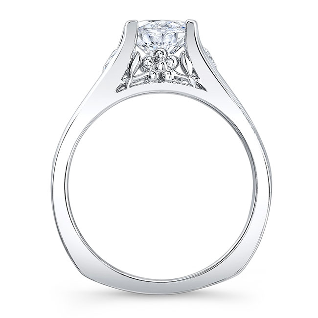  White Gold Cathedral Lab Grown Diamond Ring Image 2