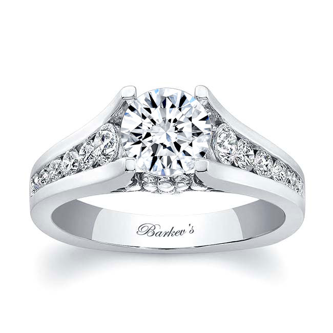  Cathedral Moissanite Ring Image 1