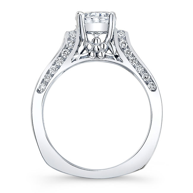  Cathedral Setting Moissanite Ring Image 2