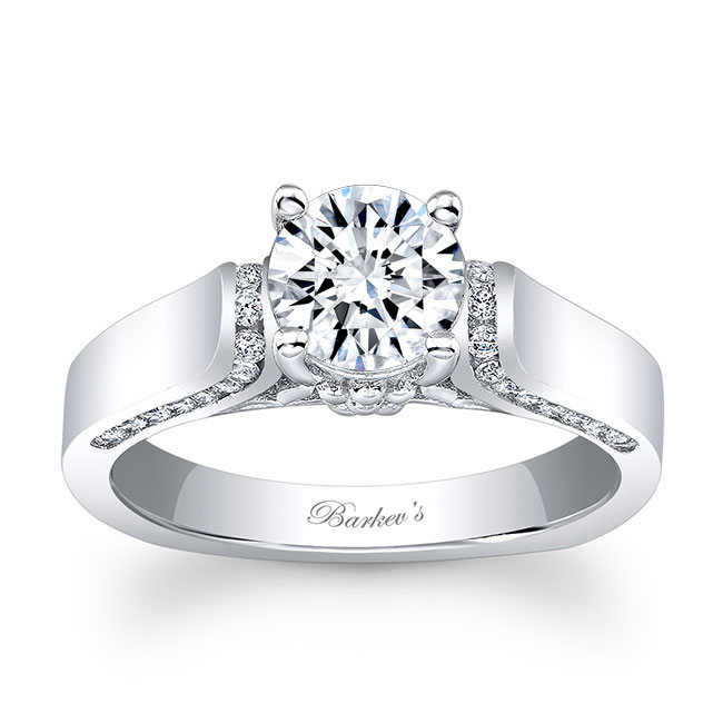  Cathedral Setting Moissanite Ring Image 1