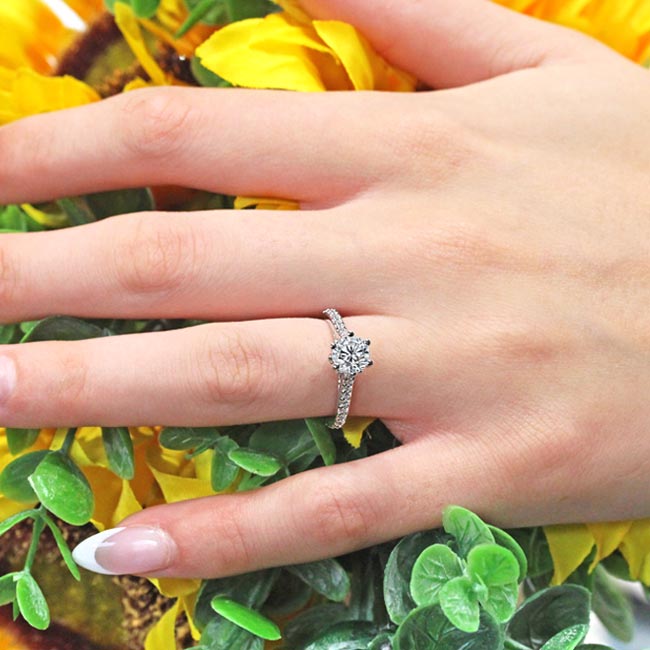  Flower Lab Grown Diamond Ring Image 3