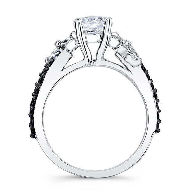  Round Black Diamond Accent Ring Image 2