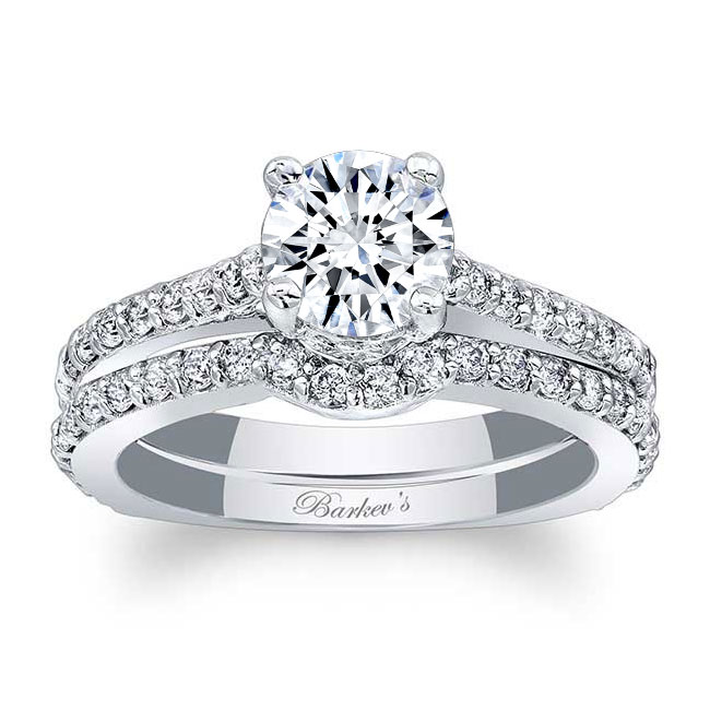 Platinum Traditional Diamond Ring Set Image 1