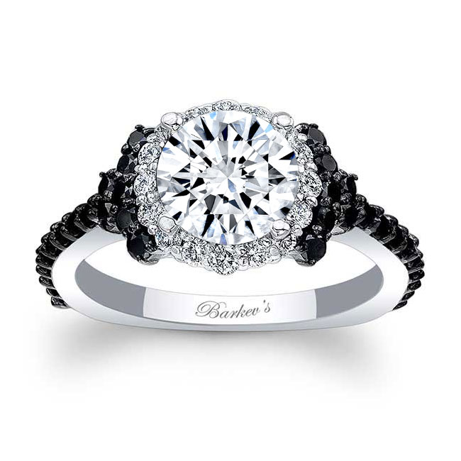  Black Diamond Accent Cluster Ring Image 1