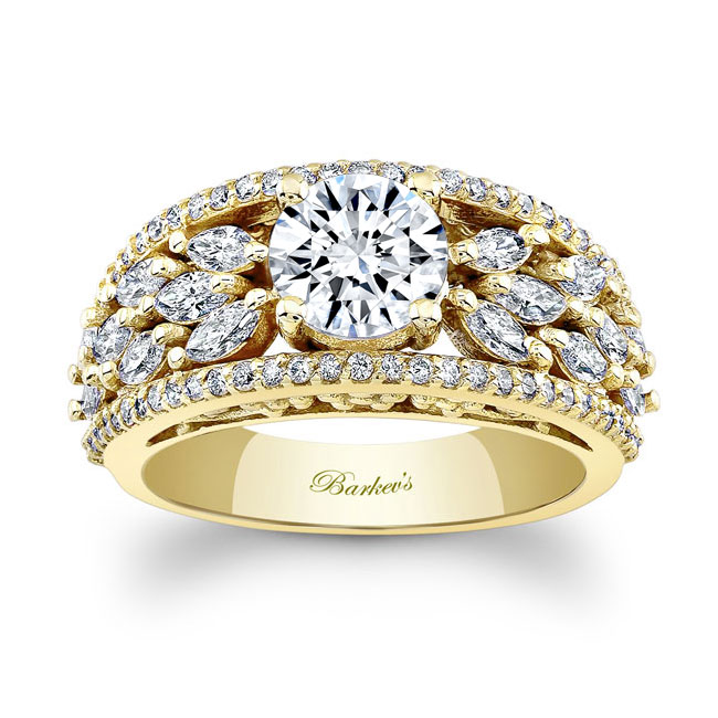 Yellow Gold Vintage Diamond Cluster Ring