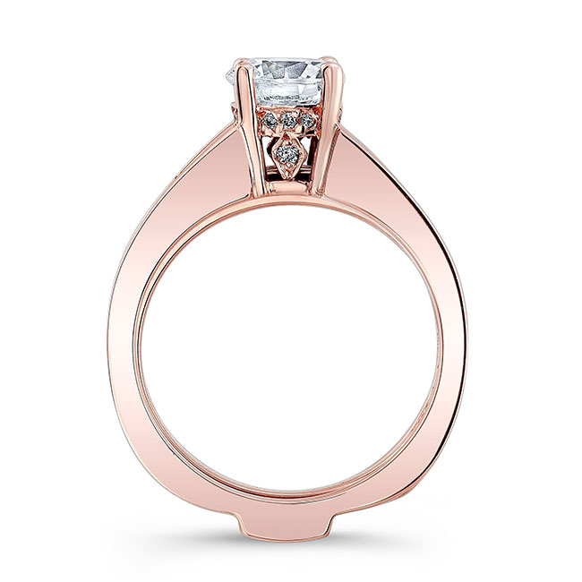  Rose Gold Interlock Lab Grown Diamond Bridal Set Image 2