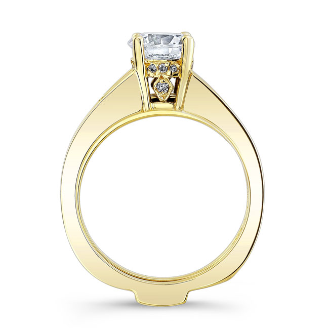  Yellow Gold Interlock Lab Grown Diamond Bridal Set Image 2