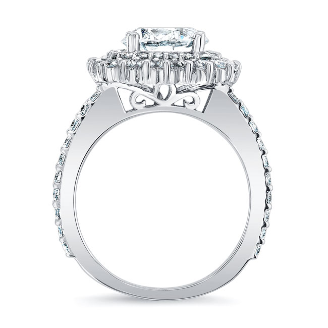 Platinum 3 Carat Moissanite Engagement Ring Image 2