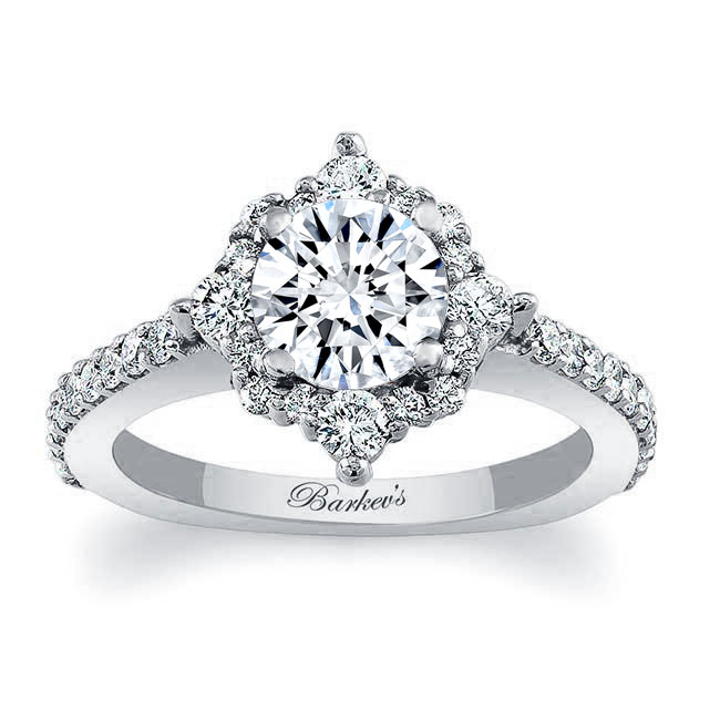  Classic Halo Diamond Engagement Ring Image 1