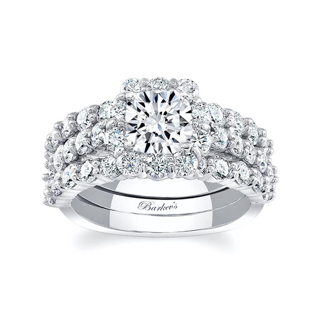  0.75 Carat Moissanite Ring Set With 2 Bands Image 3