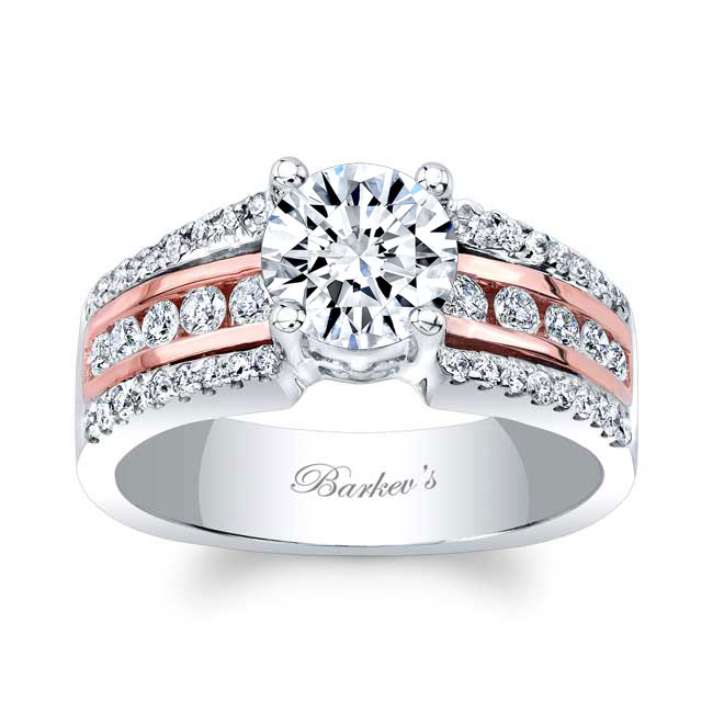 Round Moissanite Channel Set Engagement Ring