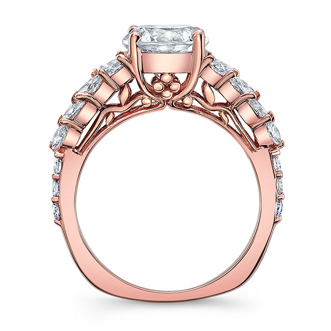Rose Gold 2 Carat Round Lab Grown Diamond Engagement Ring Image 2