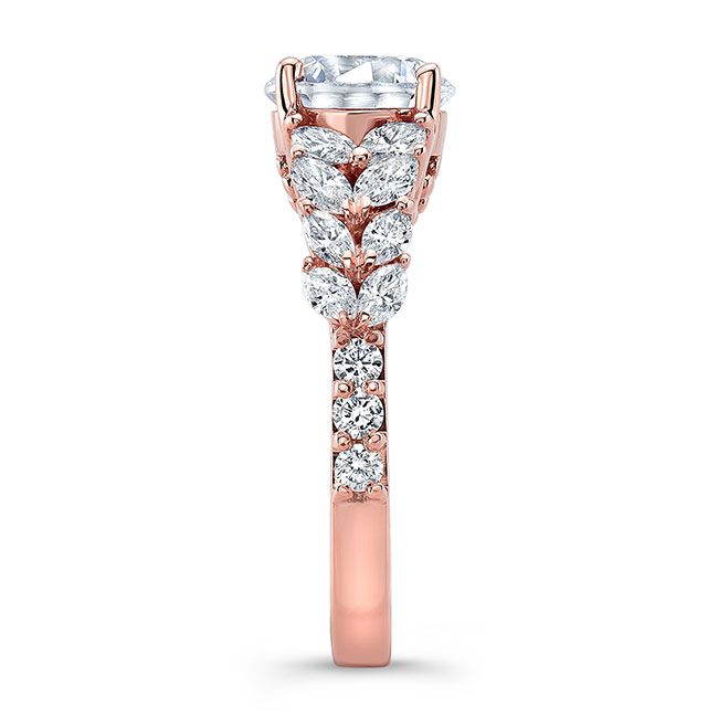 Rose Gold 2 Carat Round Lab Grown Diamond Engagement Ring Image 3