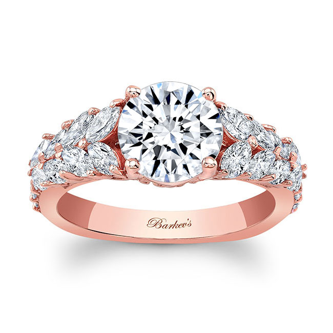 Rose Gold 2 Carat Round Lab Grown Diamond Engagement Ring