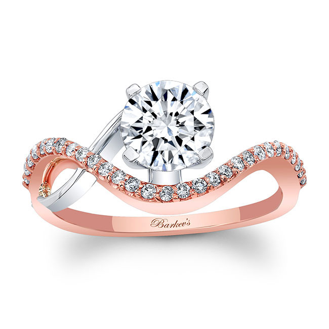  Rose Gold Curved Wedding Ring Image 1