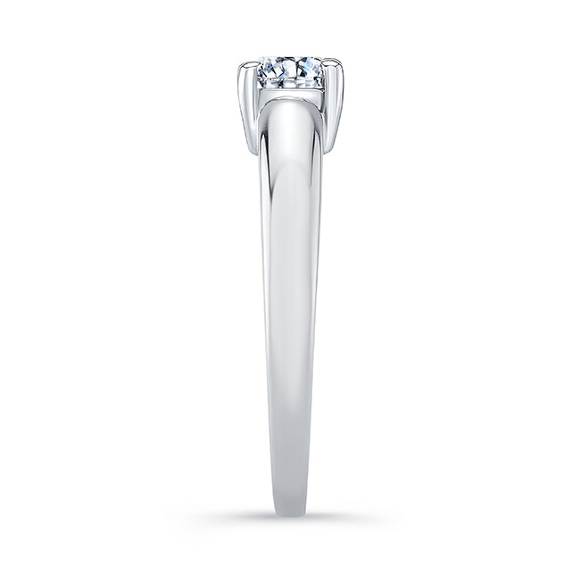 Platinum Simple Solitaire Lab Grown Diamond Ring Image 3