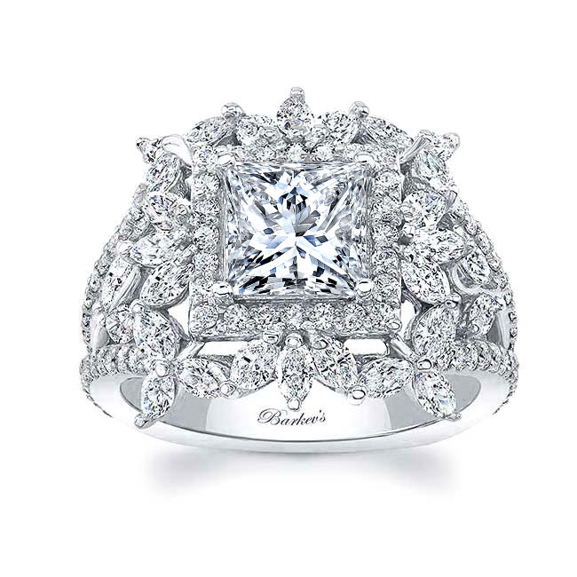  Vintage Princess Cut Moissanite Ring Image 1