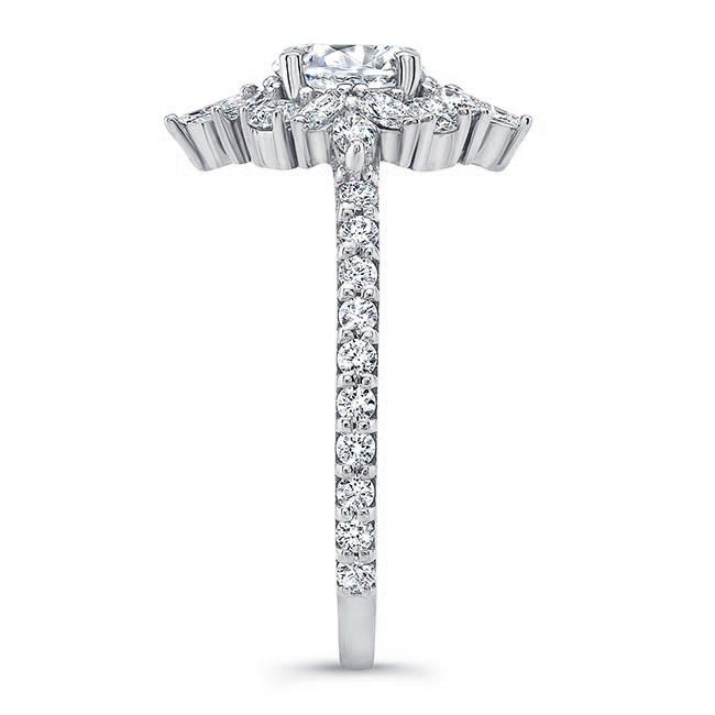  Marquise Halo Lab Grown Diamond Engagement Ring Image 3