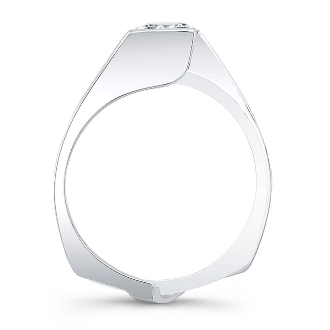  White Gold Interlocking Princess Cut Ring Set Image 2