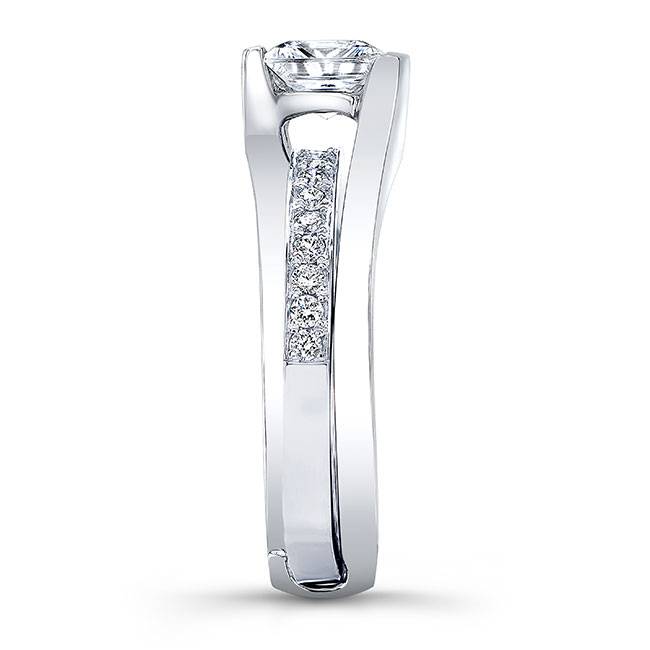  White Gold Interlocking Princess Cut Ring Set Image 3