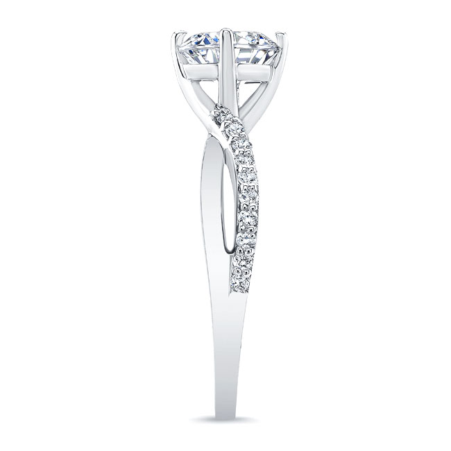 Platinum Twisted Lab Grown Diamond Engagement Ring Image 3