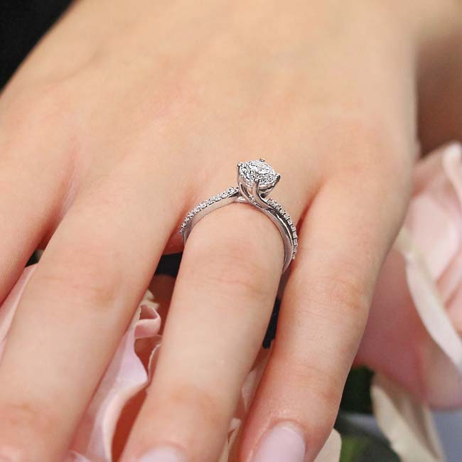 Platinum Twisted Engagement Ring Image 7