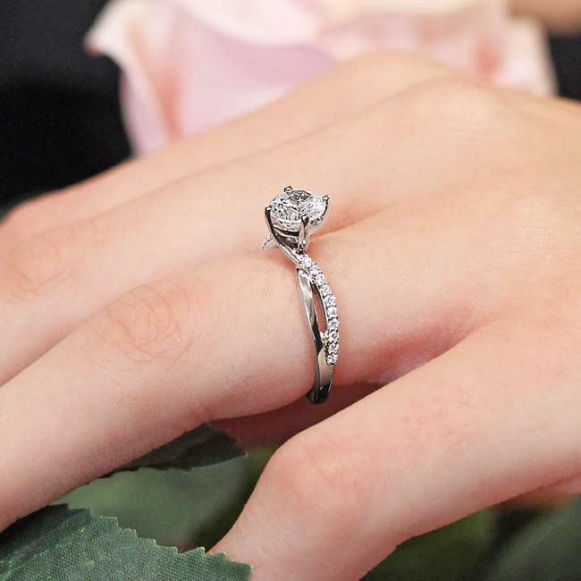 2 Carat Twisted Engagement Ring Image 6
