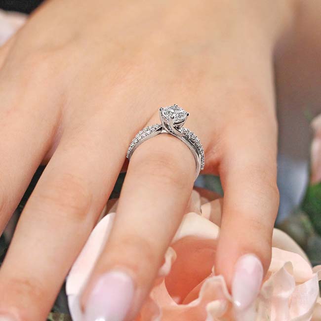 Platinum 2 Carat Twisted Lab Grown Diamond Bridal Set Image 7