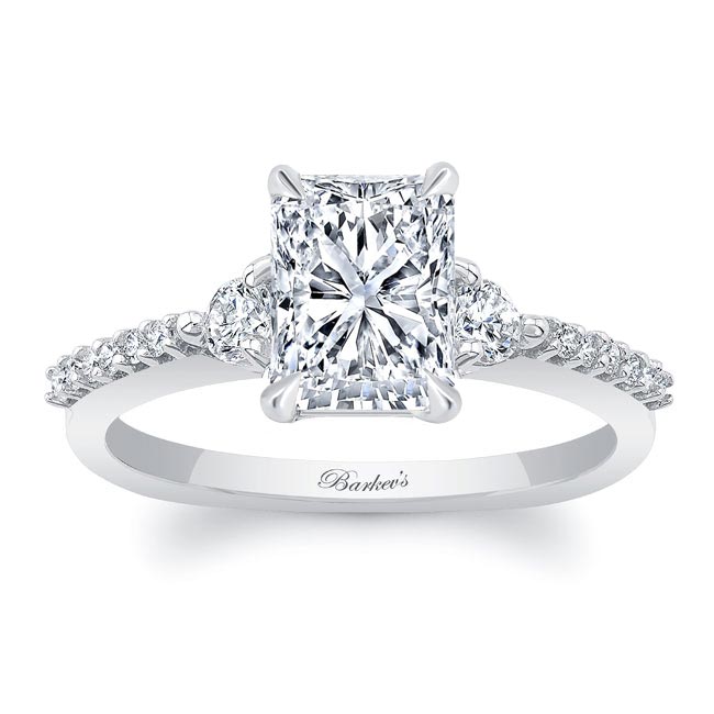 3 Stone Radiant Cut Engagement Ring