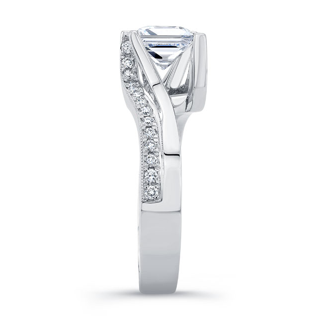 Platinum 2.00 Carat Moissanite Ring Image 3