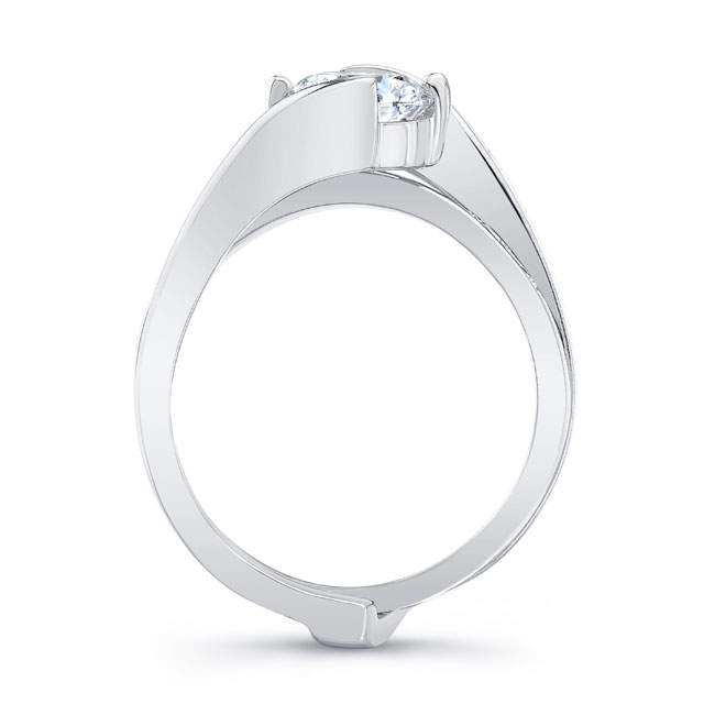 White Gold Interlocking Moissanite Wedding Ring Set Image 2