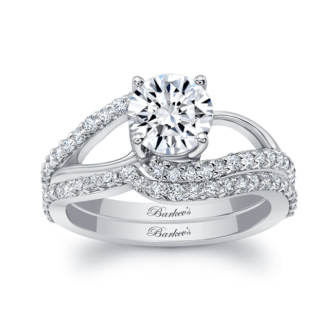 Platinum Lab Grown Diamond Split Shank Bridal Set Image 1