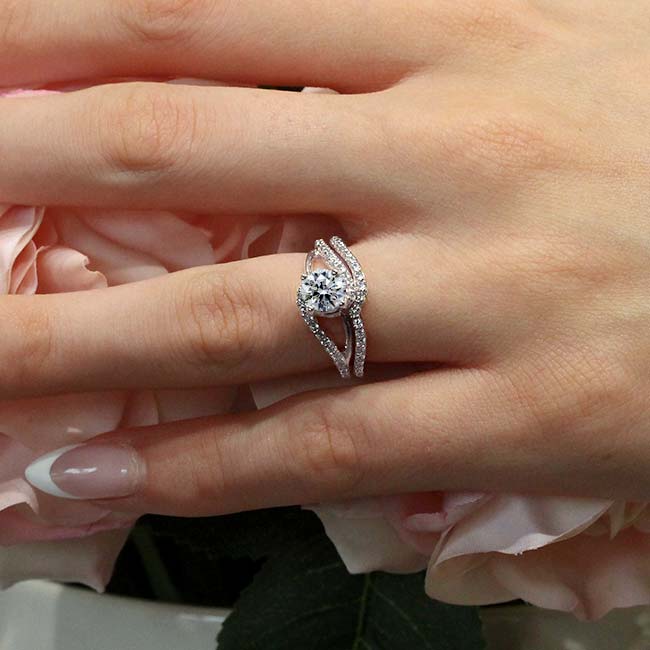  Lab Grown Diamond Split Shank Bridal Set Image 4