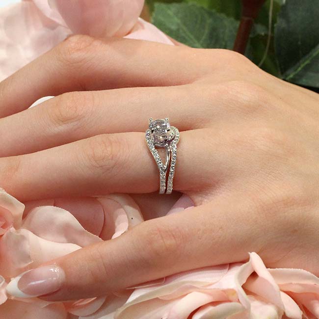  Lab Grown Diamond Split Shank Bridal Set Image 6