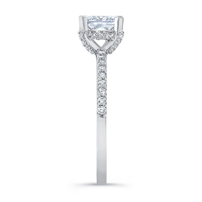  Hidden Halo Princess Cut Lab Grown Diamond Engagement Ring Image 3