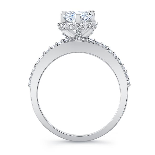 Platinum Teardrop Engagement Ring Image 2