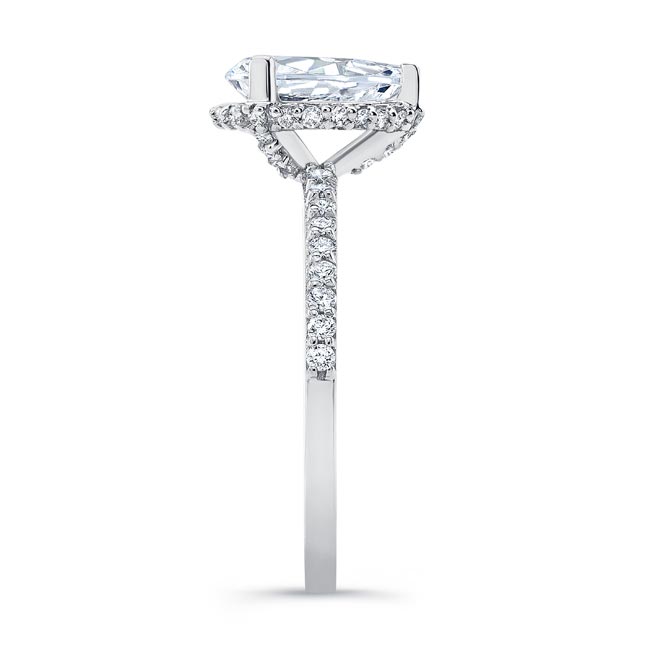 Platinum Teardrop Engagement Ring Image 3