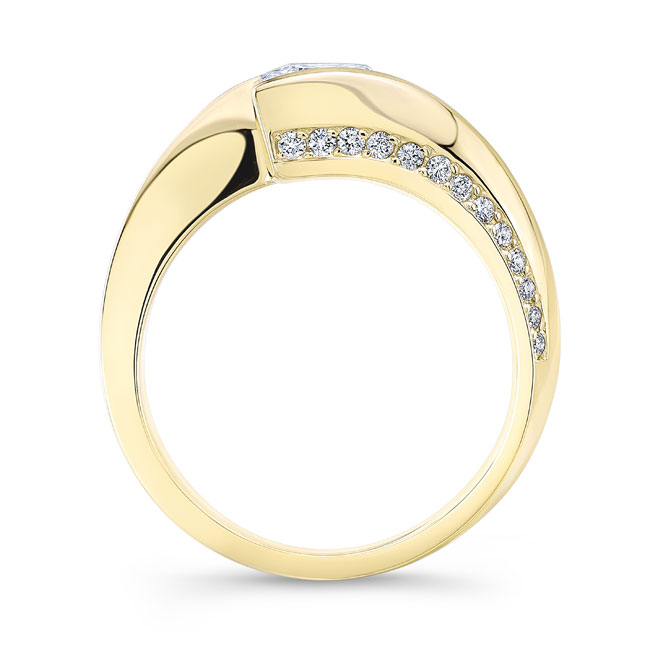  Yellow Gold Bypass Diamond Ring Image 2