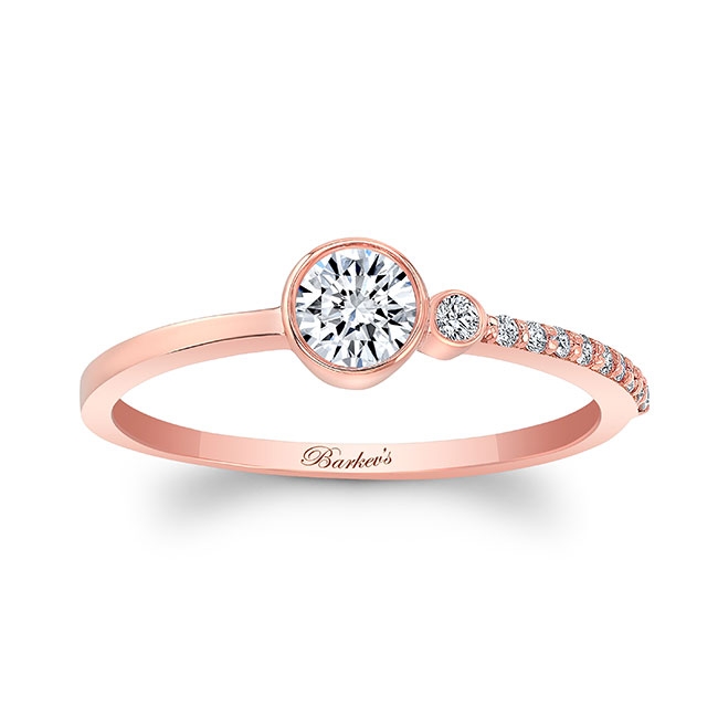 Rose Gold Olivia Unique Diamond Promise Ring