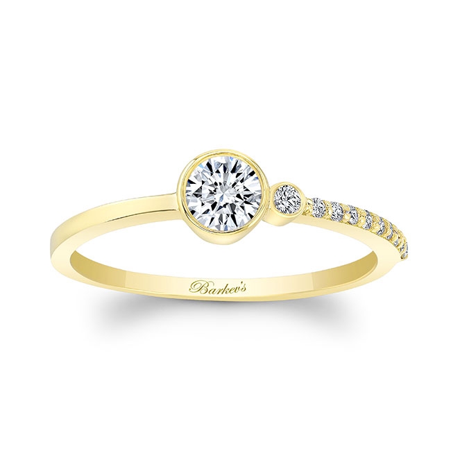 Yellow Gold Olivia Unique Diamond Promise Ring