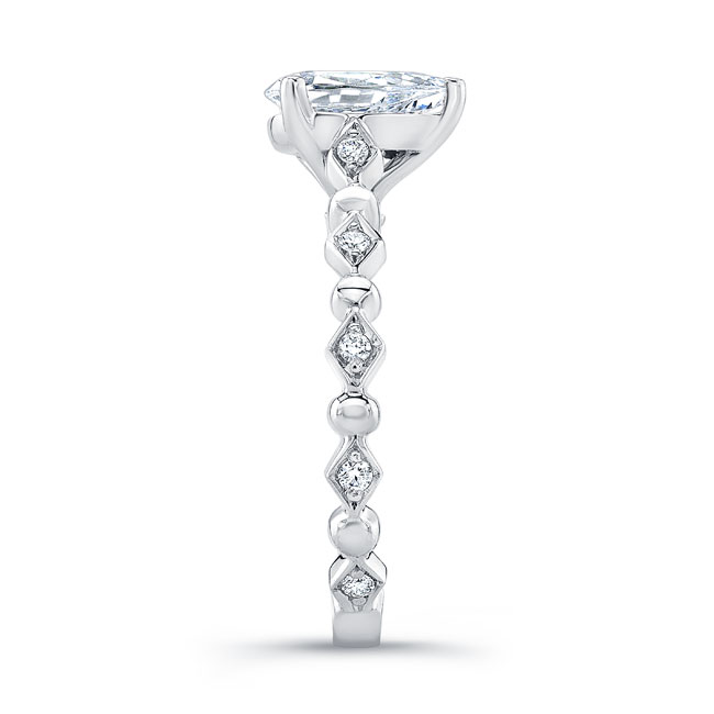  Art Deco Pear Shaped Diamond Ring Image 3