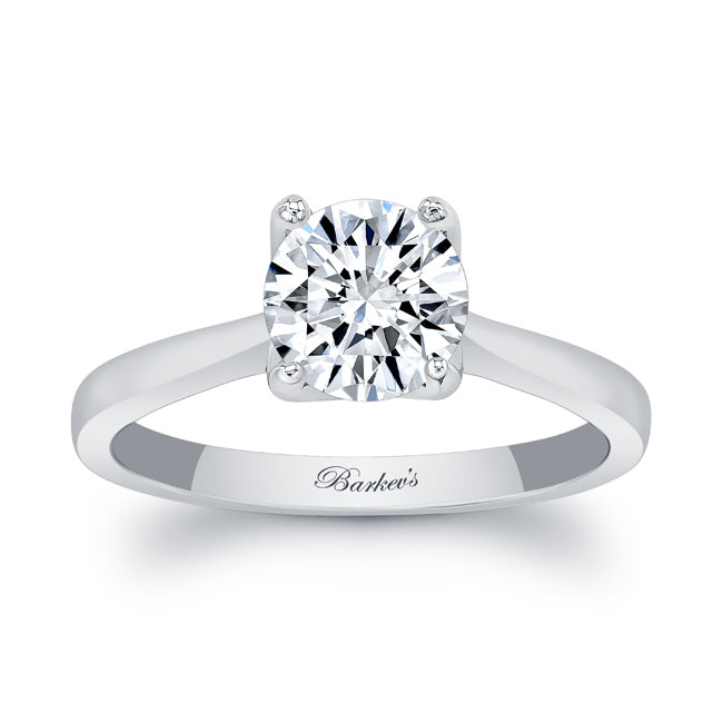  Delicate Curved Moissanite Solitaire Ring Image 1