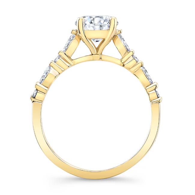  Yellow Gold Marquise Diamond Ring Image 2