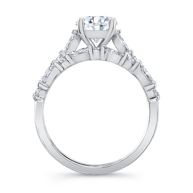  Marquise Moissanite Engagement Ring Set Image 2