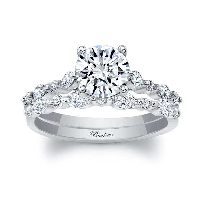  Marquise Engagement Ring Set Image 1