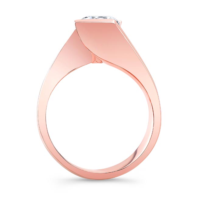  Rose Gold Tension Solitaire Moissanite Ring Image 2