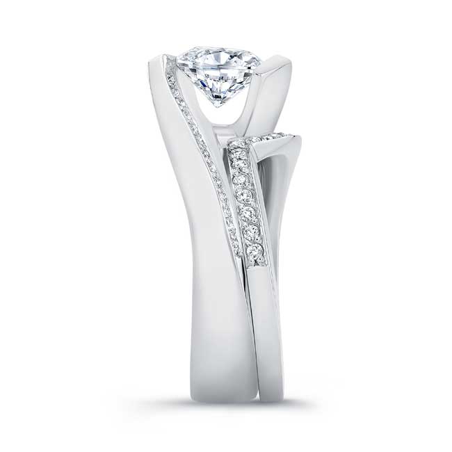  Tension Setting Lab Grown Diamond Bridal Set Image 3