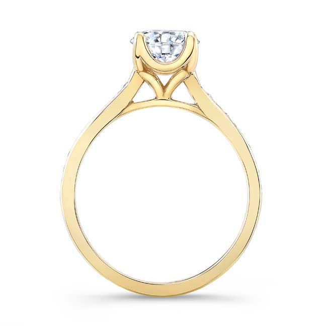  Yellow Gold Classic Lab Grown Diamond Engagement Ring Image 2