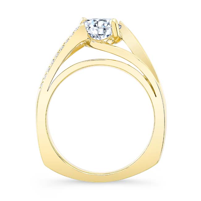  Yellow Gold Pave Diamond Ring Image 2